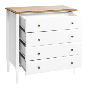 Commode "Solen" bois blanc 5 tiroirs