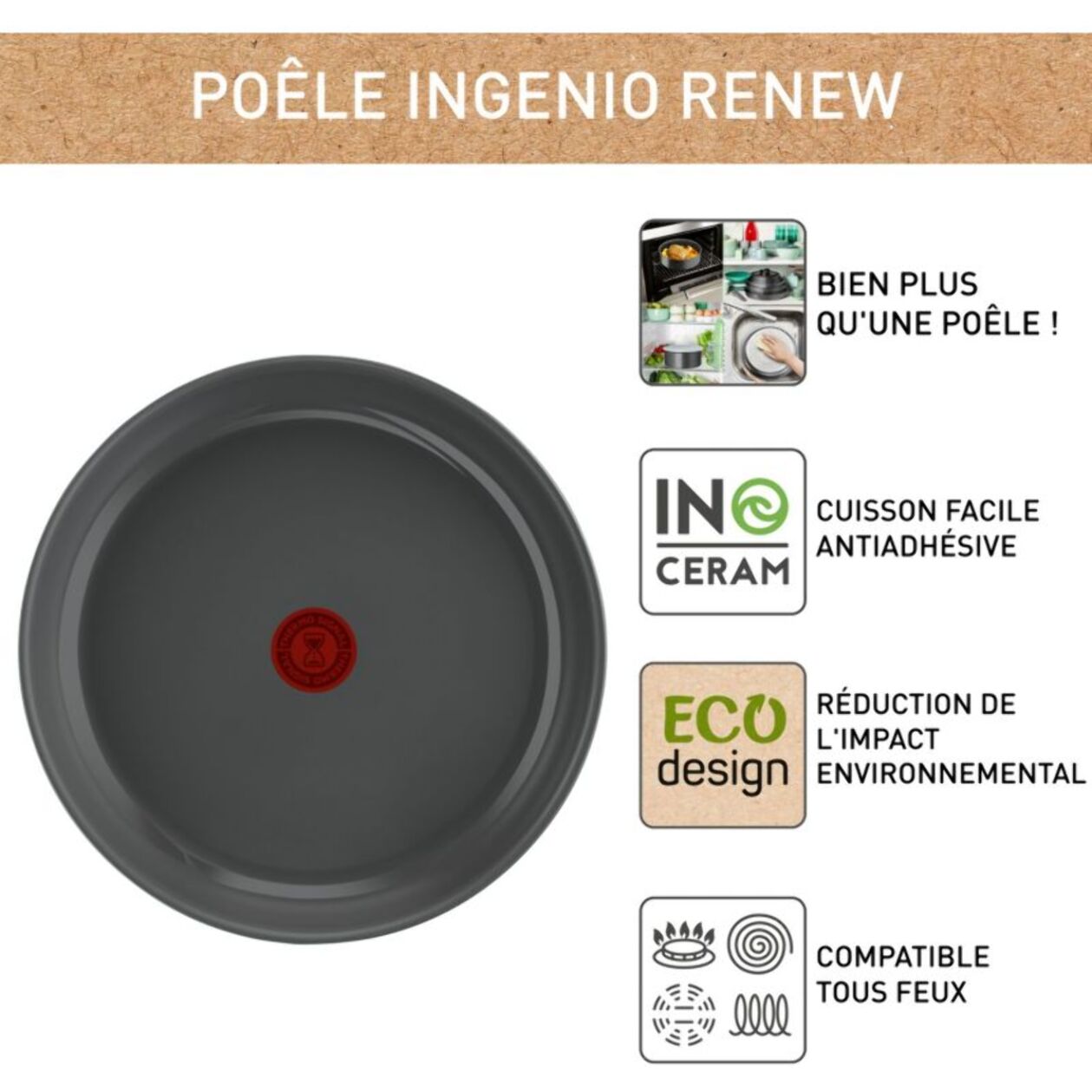 Poêle TEFAL Ingenio Renew 22cm L2600302