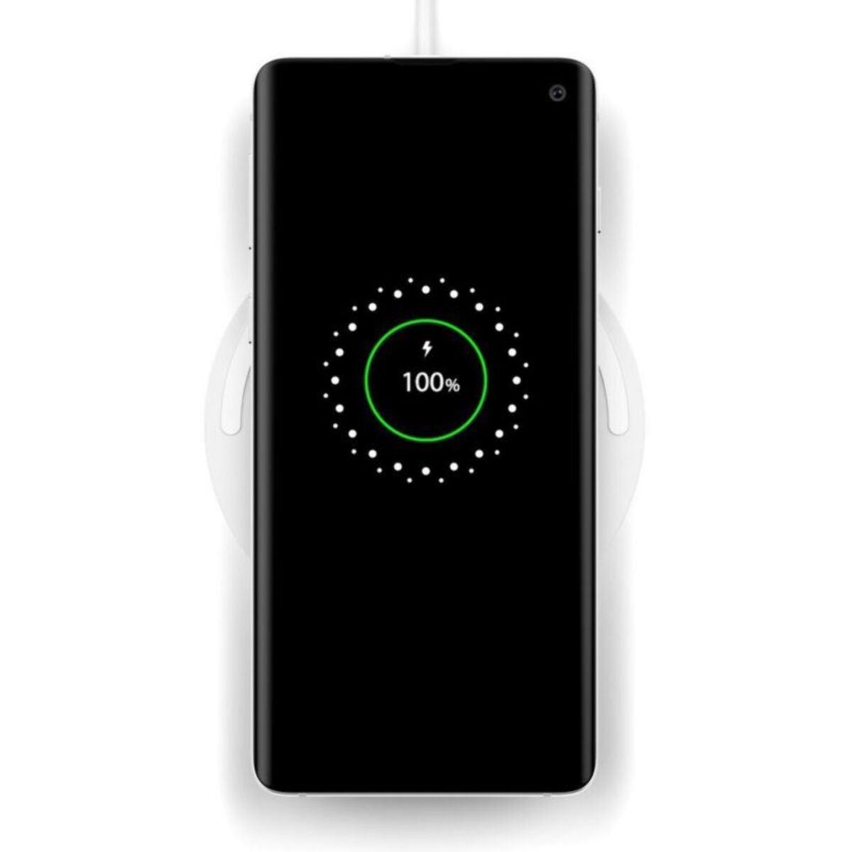 Chargeur induction BELKIN sans-fil 10W Pad (avec chargeur) blanc