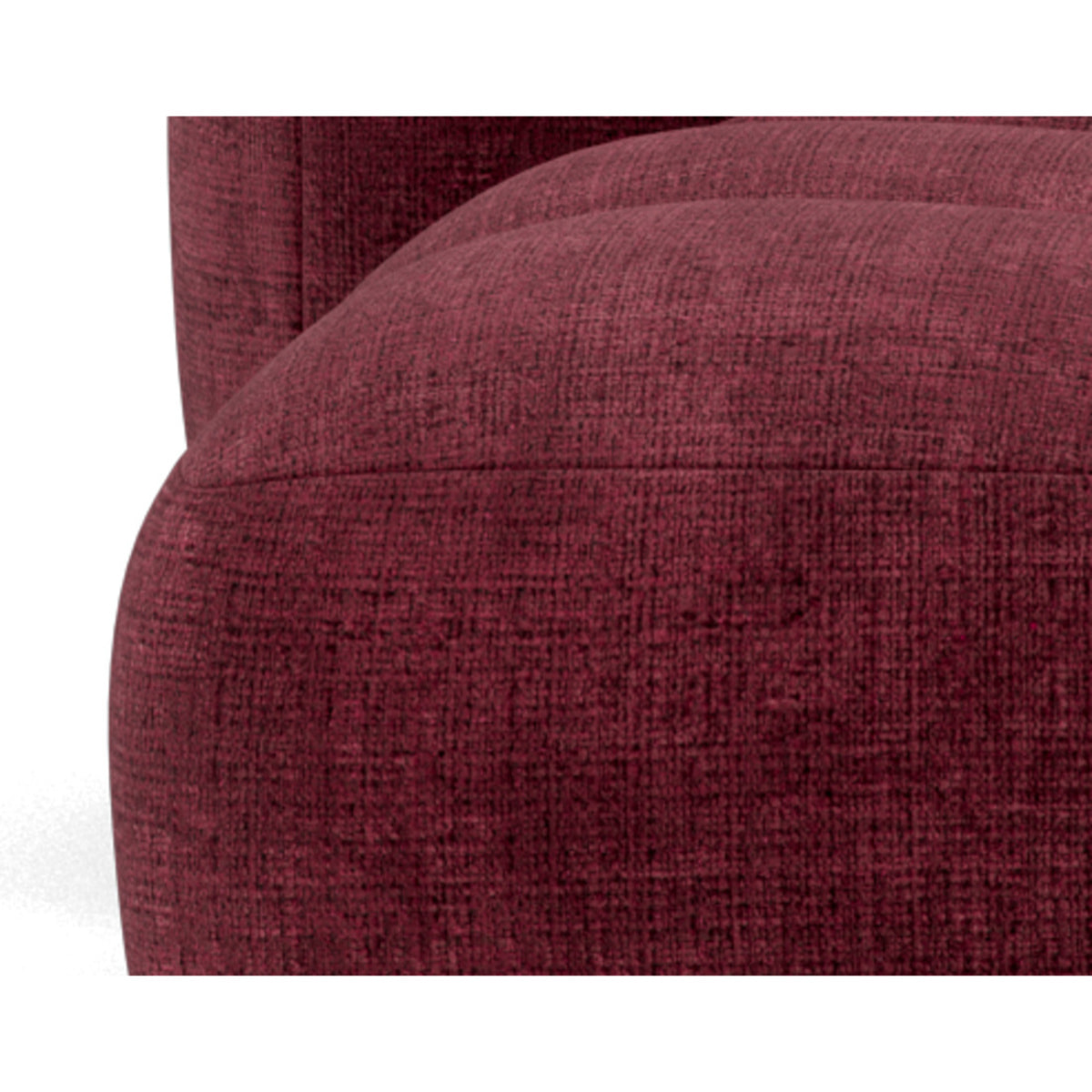 Grace - canapé modulable d'angle réversible 4 places en velours texturé - Prune