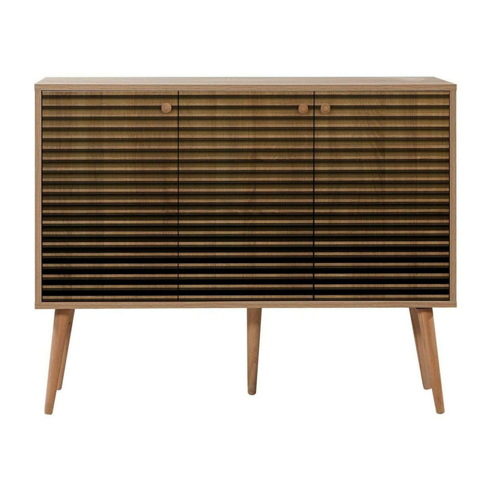 Credenza Dpavarin, Buffet da soggiorno, Madia da salotto, Dispensa da cucina, 120x36h90 cm, Quercia