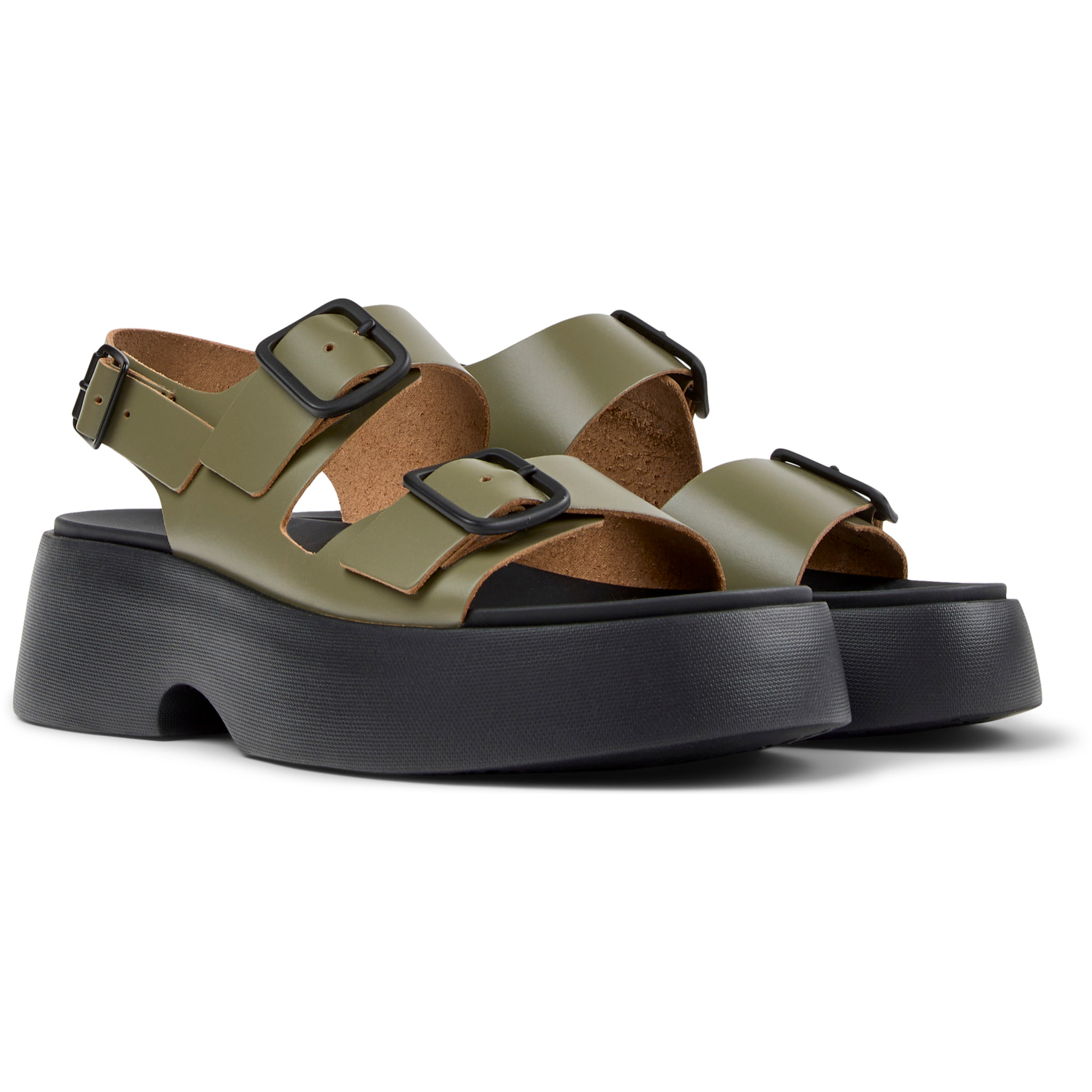 Sandalias - CAMPER Tasha - Verde - Cuero liso