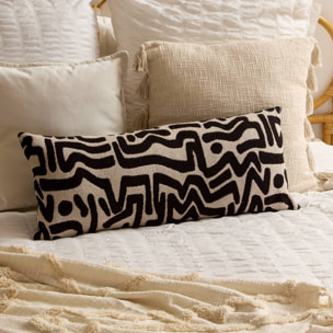Coussin Mira 30x80cm noir et blanc