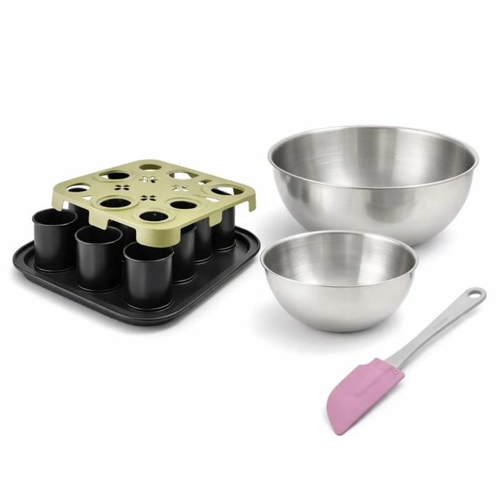 Set de 4 ustensiles de pâtisserie moule à gâteaux bols et spatule Zenker Bake Click and Go