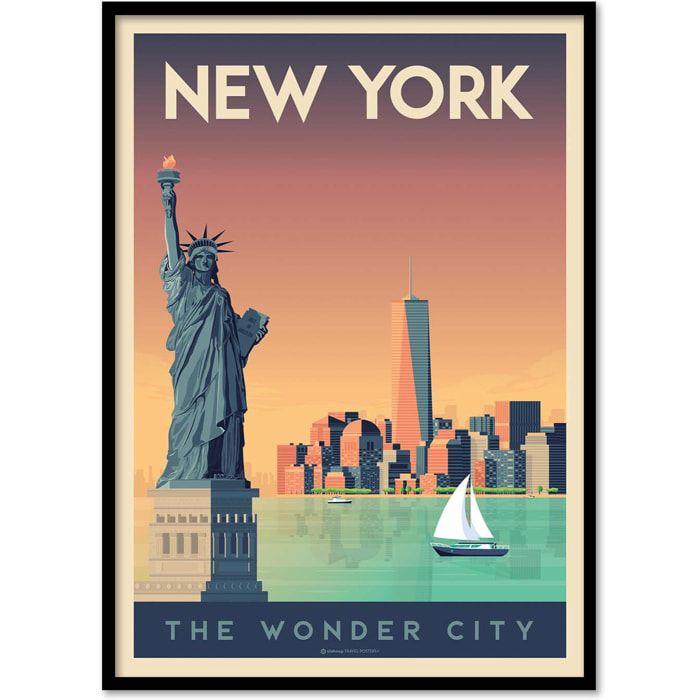 Affiche - New York - Olahoop Travel Posters
