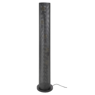 Lampadaire en métal noir perforé RALF