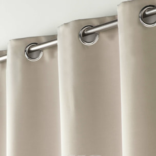 Rideau court obscurcissant 90 % adapté radiateur - Naturel