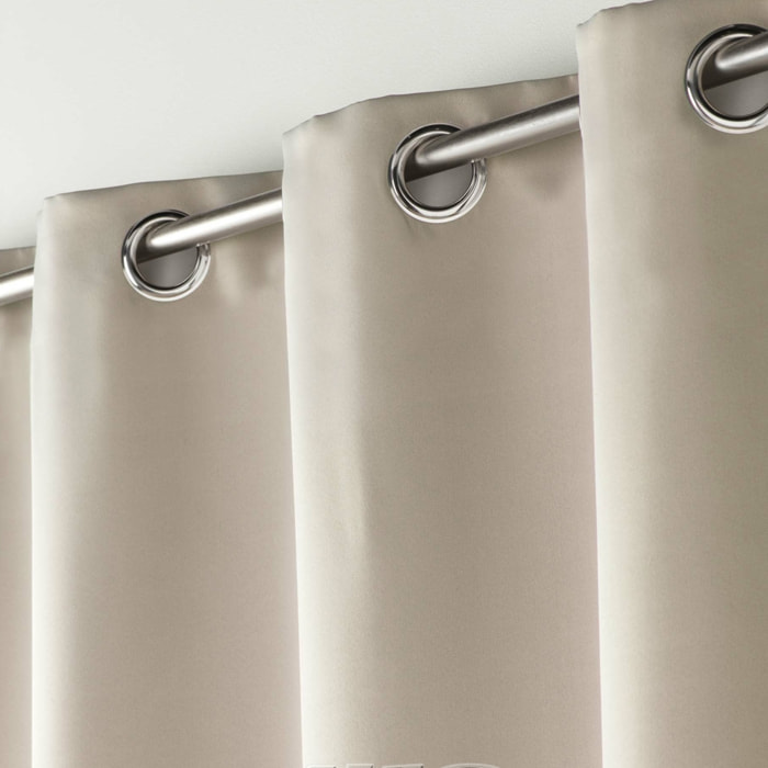 Rideau court obscurcissant 90 % adapté radiateur - Naturel