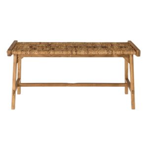 SIXTINE - Banc 100x36cm assise en tissage d'abaca naturel
