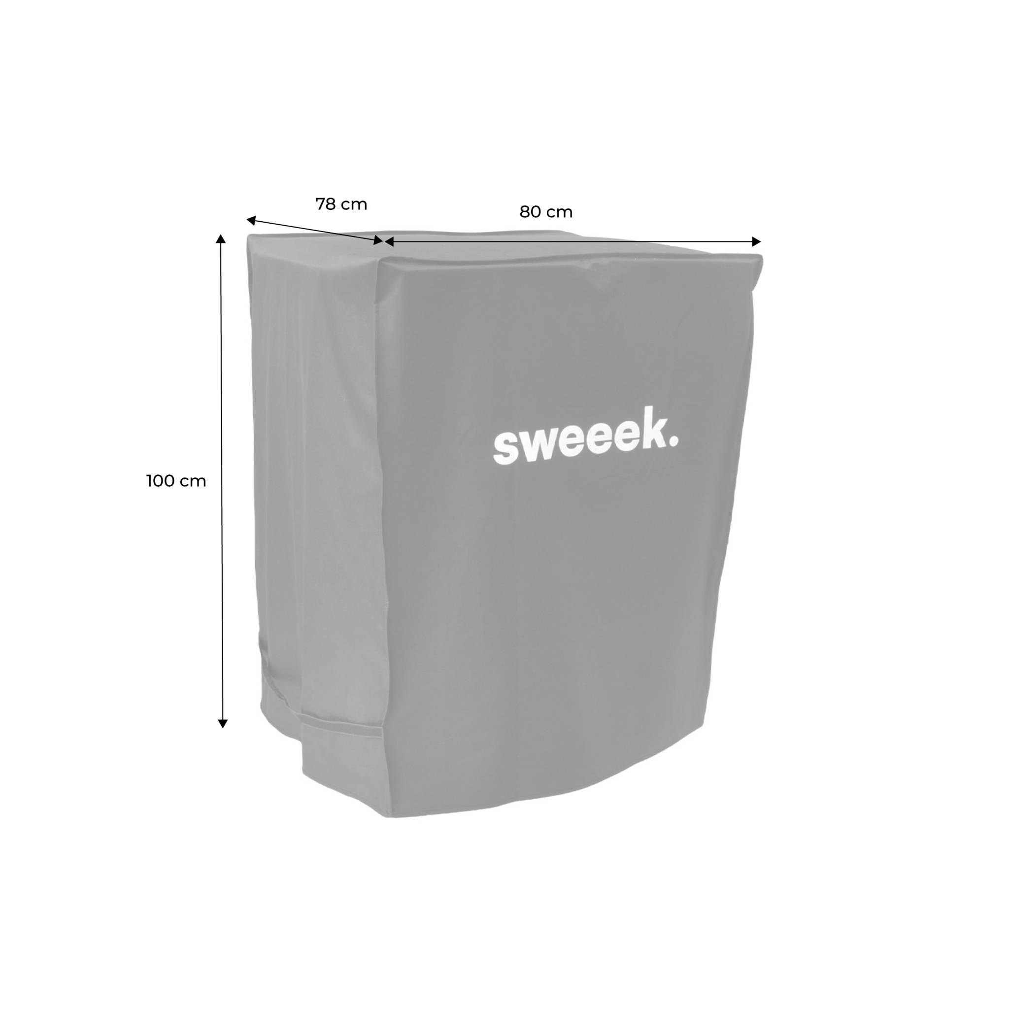 Housse universelle de protection noire pour barbecue L 80 x D 78 x H 100 cm - Taille S