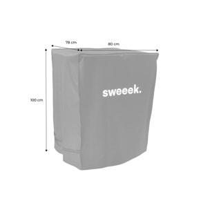 Housse universelle de protection noire pour barbecue L 80 x D 78 x H 100 cm - Taille S