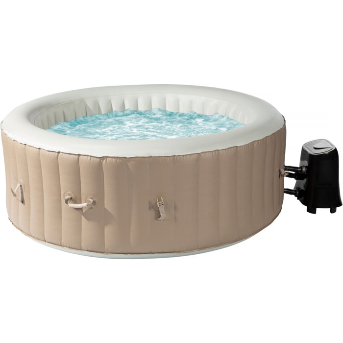 Spa gonflable  4 places "Santorin" - 180 x 180 x 65 cm - Taupe