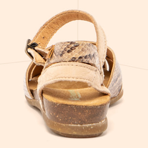 Sandalias N5207S NOBUCK-SNAKE BEIG/ STELLA color Beig