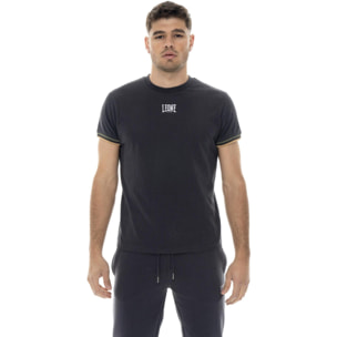 T-shirt uomo a manica corta, costina fonda manica, Leone 1947 Color Block