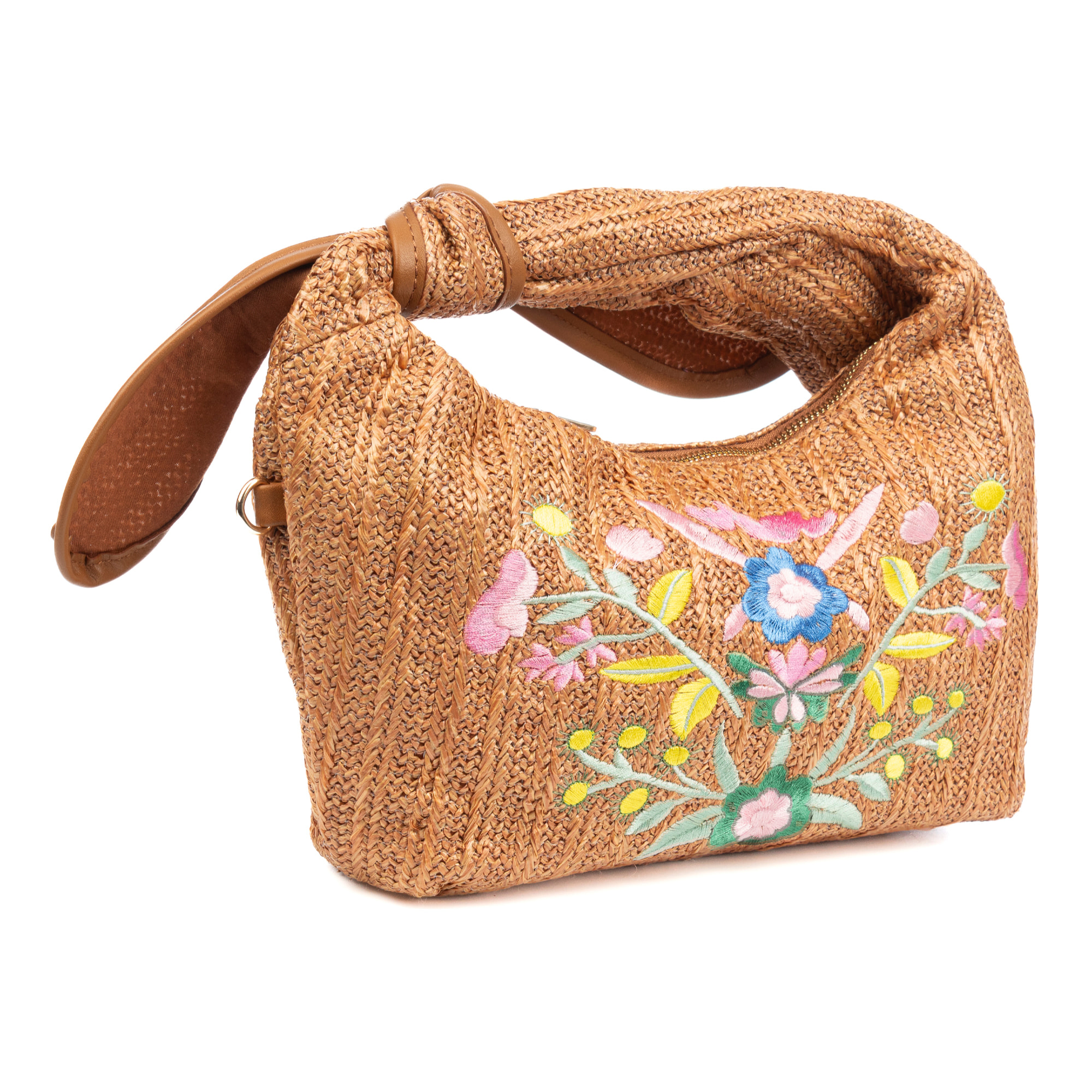 Bisagno Bolso de hombro Mujer. Fabricado en tela y piel sintética PU con diseño de flores.