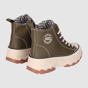 Deportivos de Piel Sintética - Kaki - Tacón: 5 cm