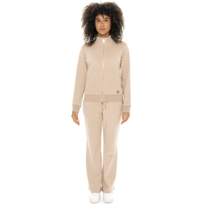 Tuta invernale donna collo alto inserti maglia linea Warm Touch