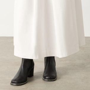 Botín de tacón Neandra en napa con cierre elástico