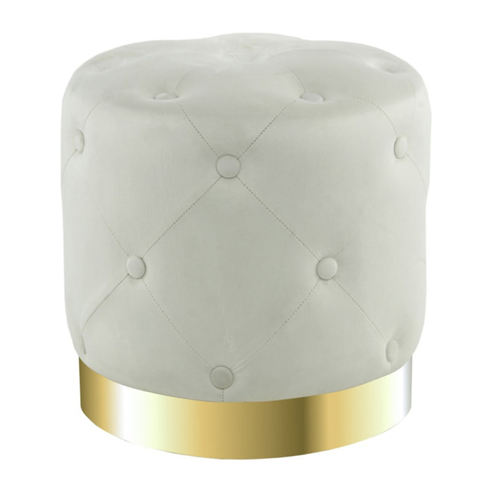Pouf contenitore Piano in velluto bordeaux con base dorata