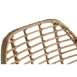 Silla de Rattan Natural 66 Cm Estilo Mediterráneo