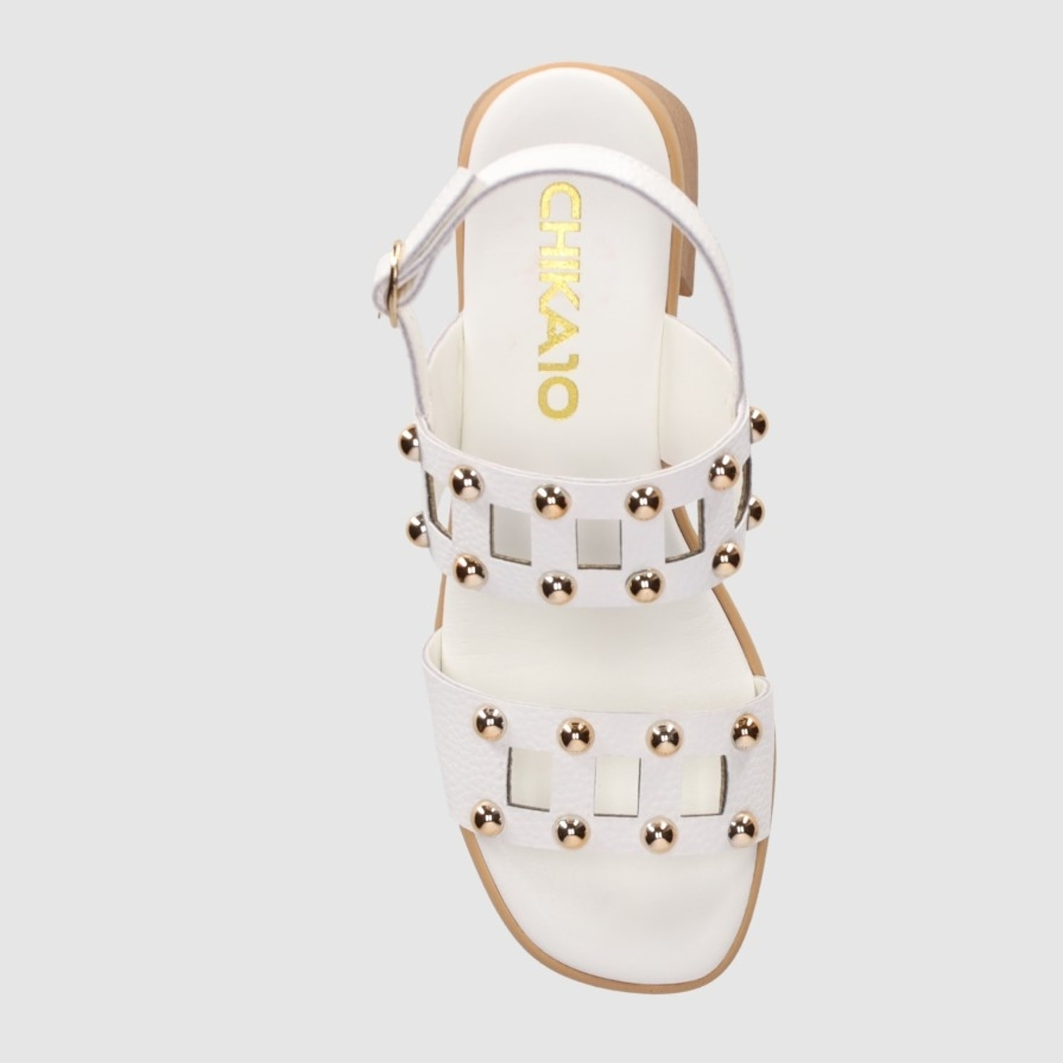 Sandalias de Piel - Blanco - Tacón: 5 cm