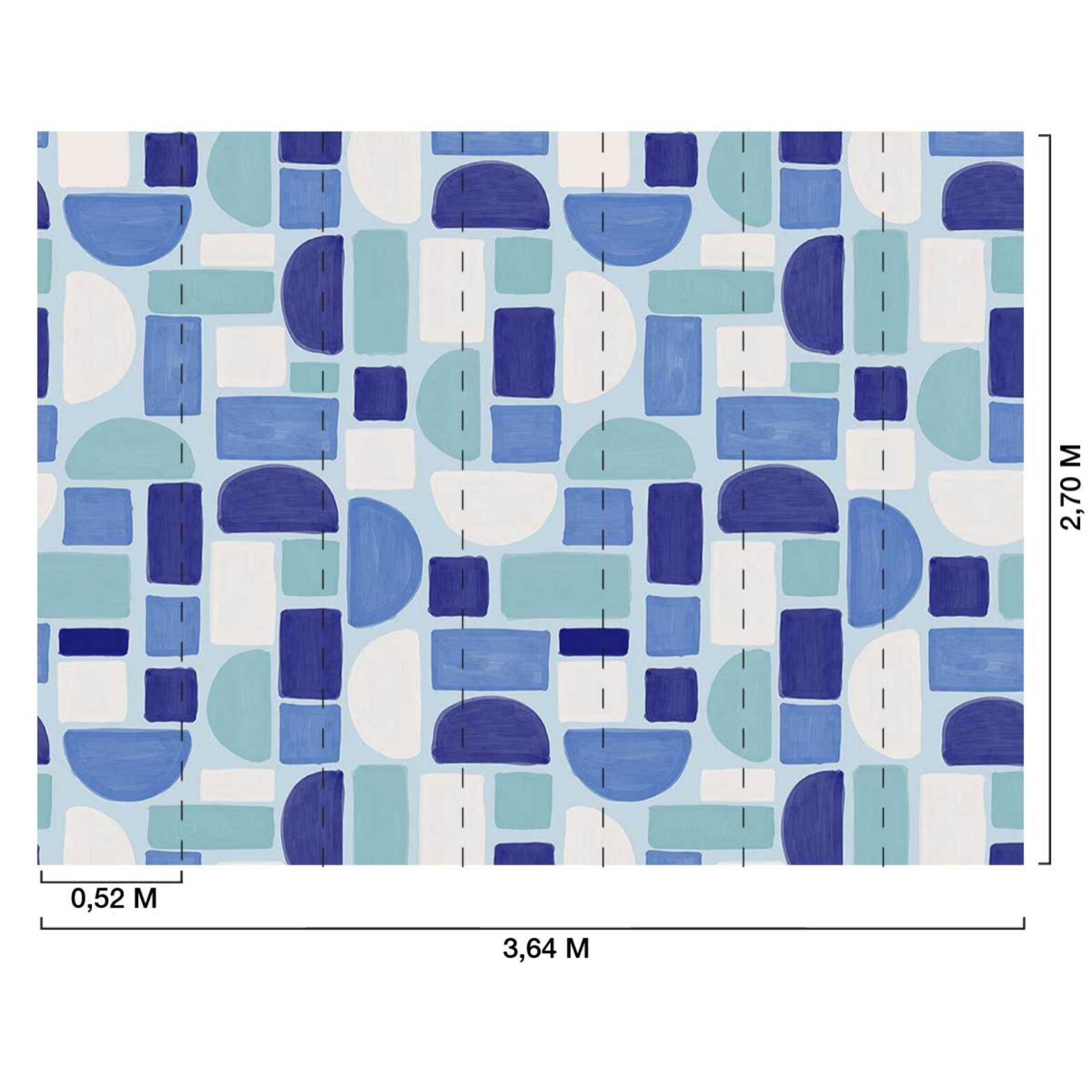 Papier peint panoramique Mint nebula Intissé