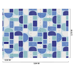 Papier peint panoramique Mint nebula Intissé