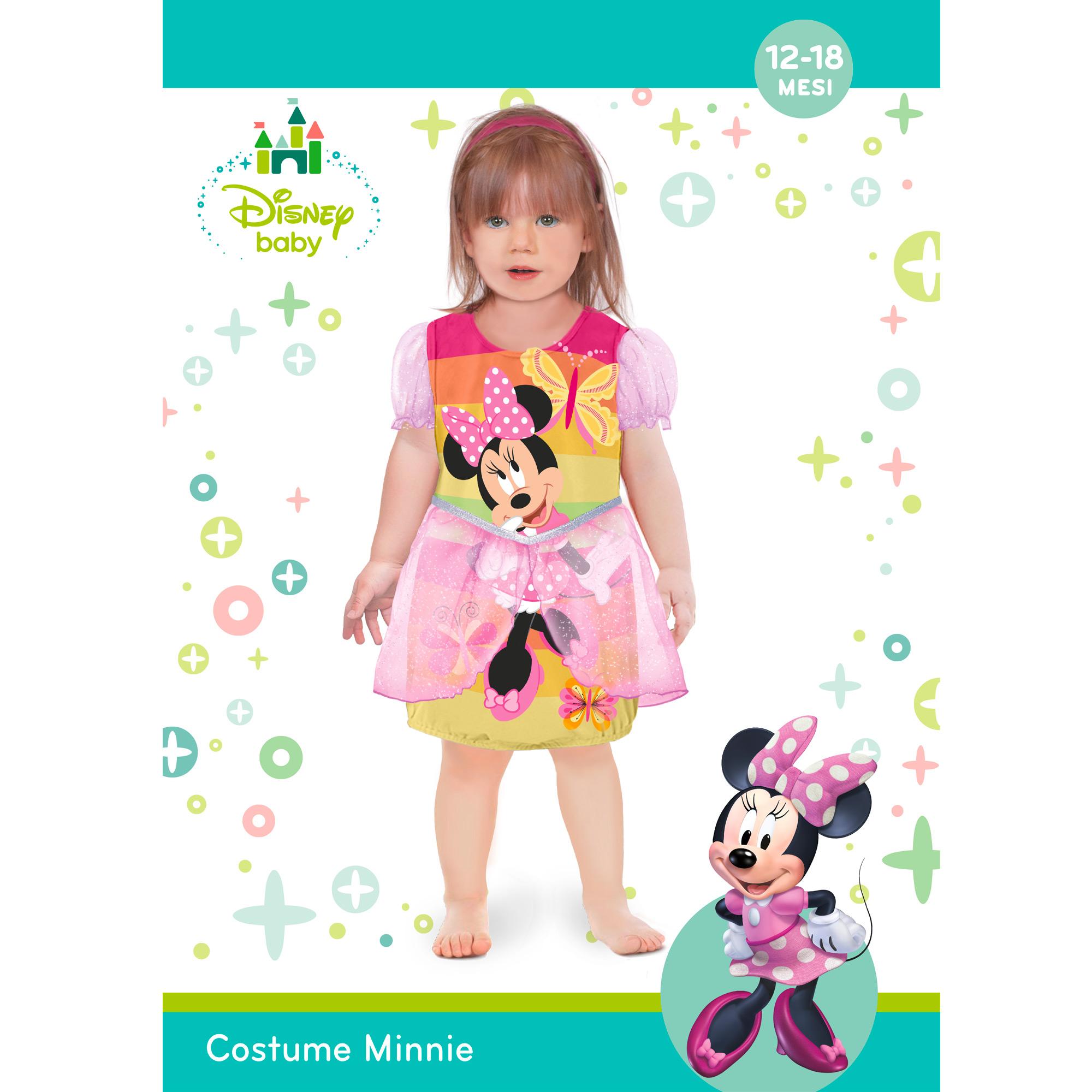 Vestito Costume Disney Baby Minnie Topolina Rosa Bambina