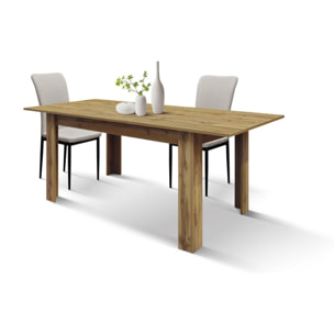 Tavolo ZAGABRIA in legno, finitura rovere rustico, allungabile 120x80 cm - 160x80 cm