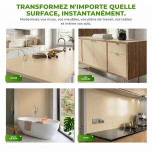 Rouleau adhésif décoratif Vinyle au Mètre - Sable - Sticker Lavable Imperméable Mur Cuisine Meubles
