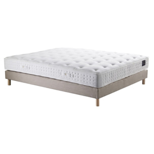 Ensemble Matelas ressorts ensachés REFLET + Sommier tapissier 11 cm