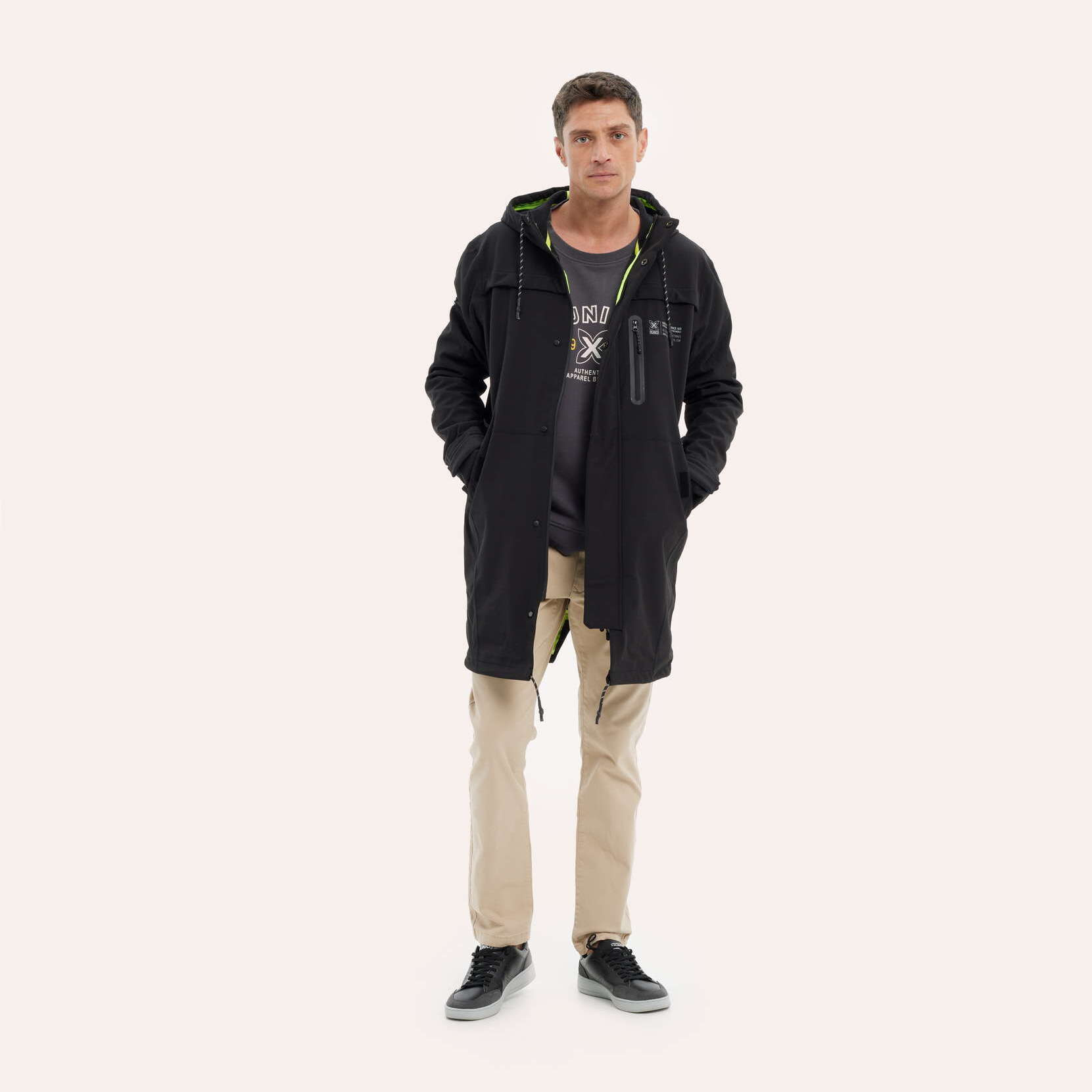 Parka MUNICH rain lifestyle de poliéster negro
