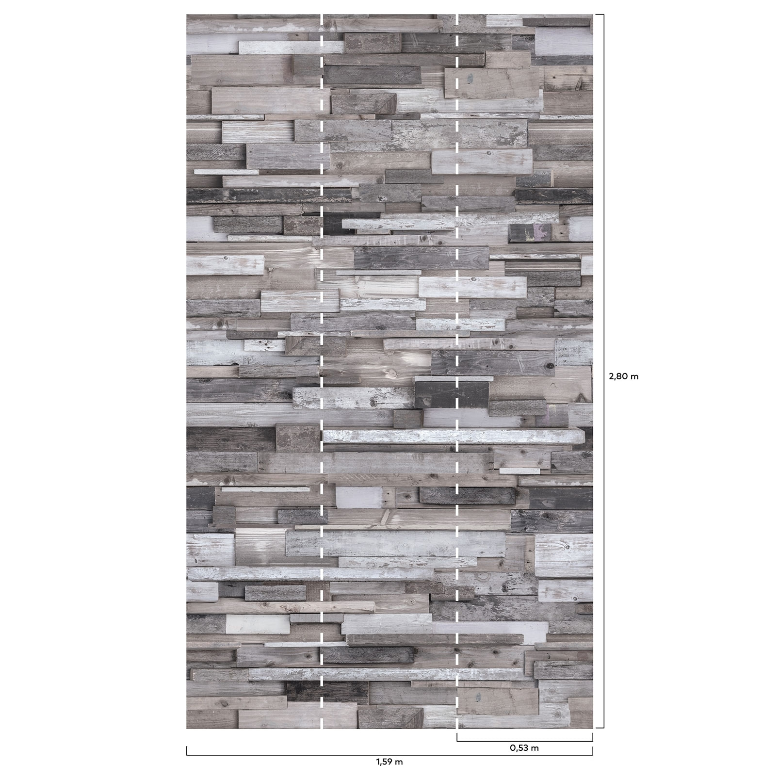 Papier peint intissé mur de pierres Gris