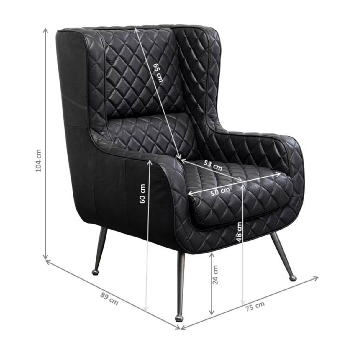 Fauteuil Nona noir Kare Design