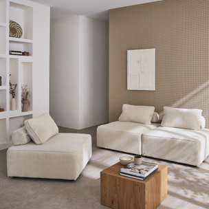Chauffeuse pour canapé modulable velours côtelé (lot de 3) LAO