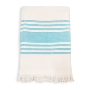 Fouta doublée éponge - Karabuk Turquoise - 140x180cm - 380g/m²