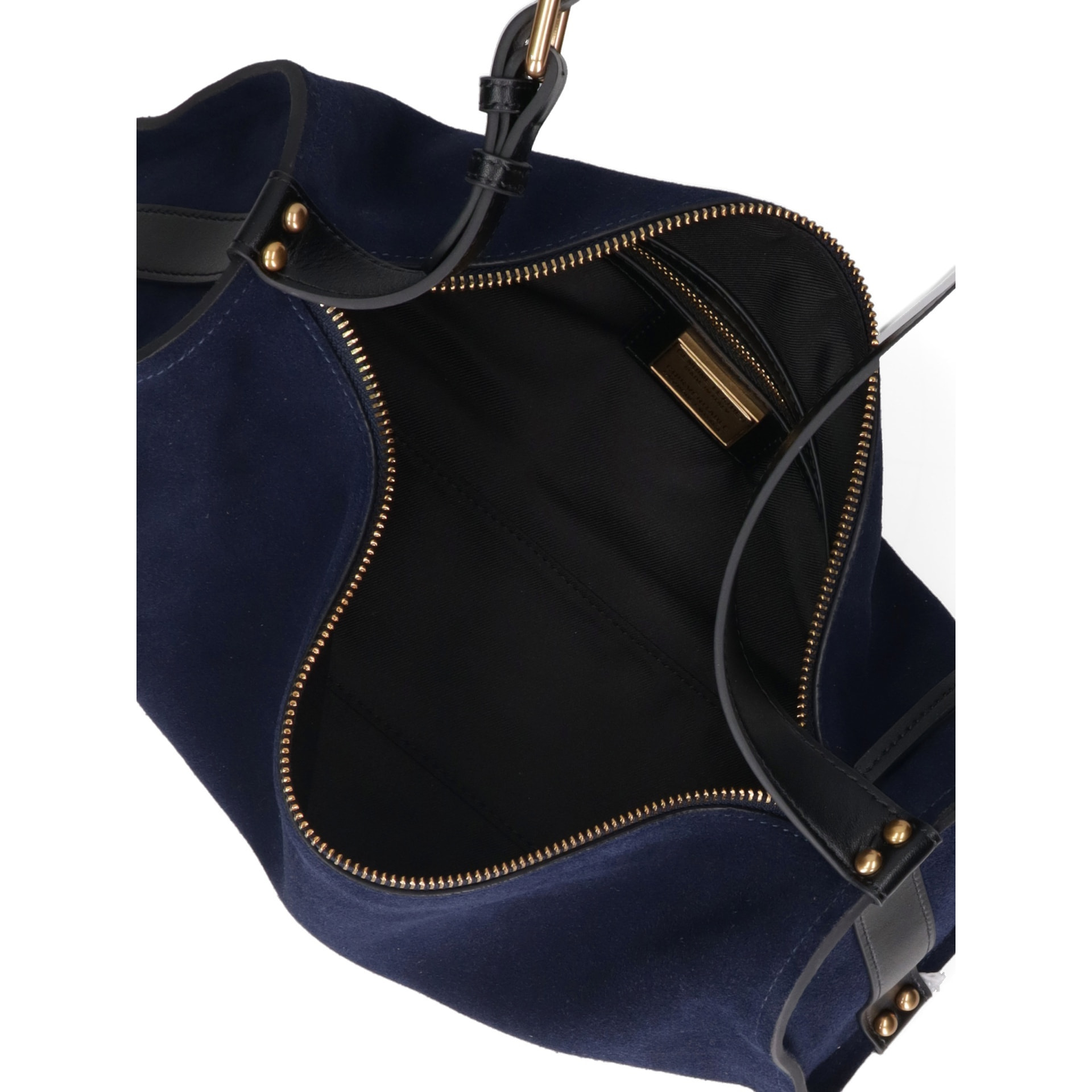 Borsa a spalla da donna Made in Italy - Valoria Chic - Pelle scamosciata - 35.0 x 14.0 x 10.0 cm