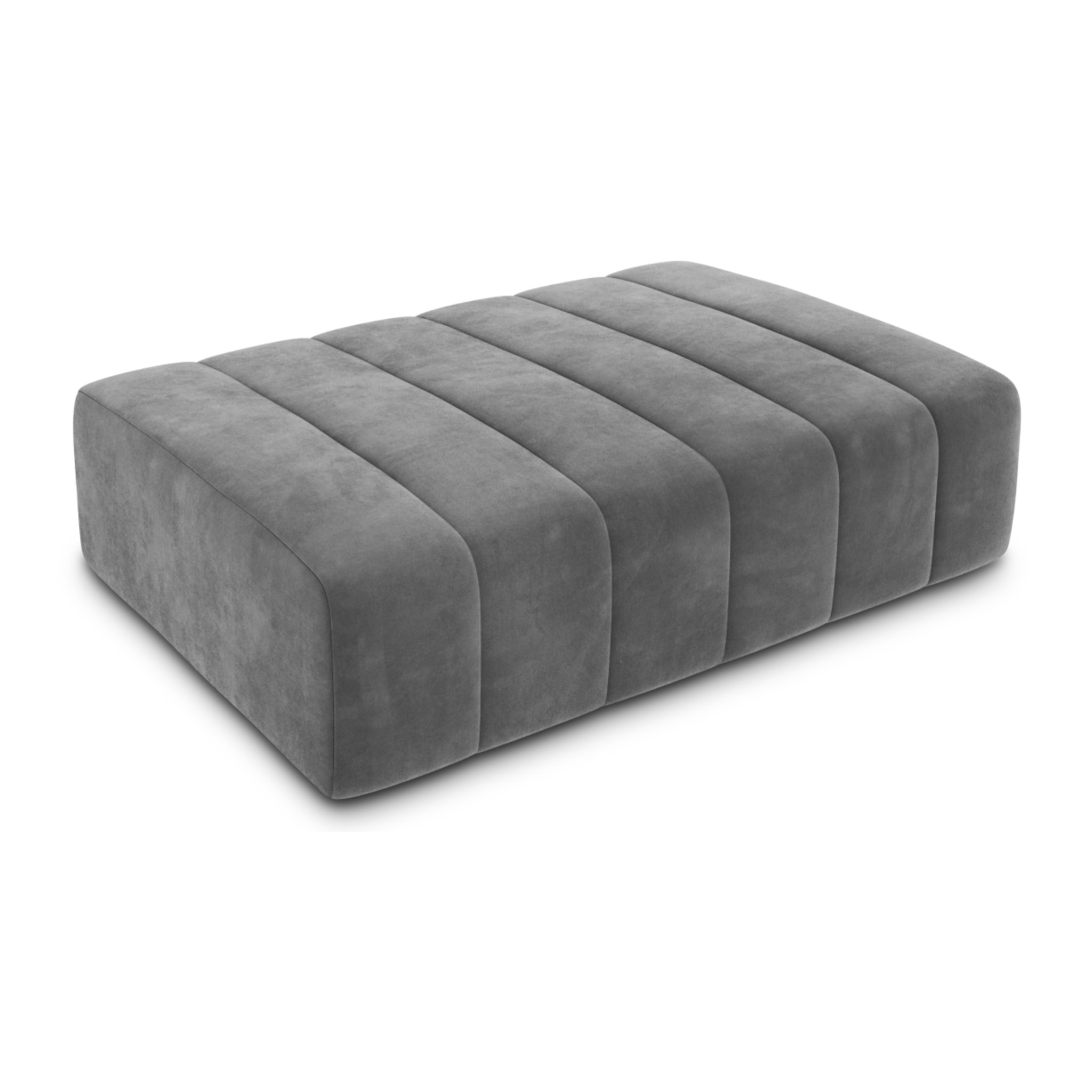 Pouf "Marcel" en velours gris