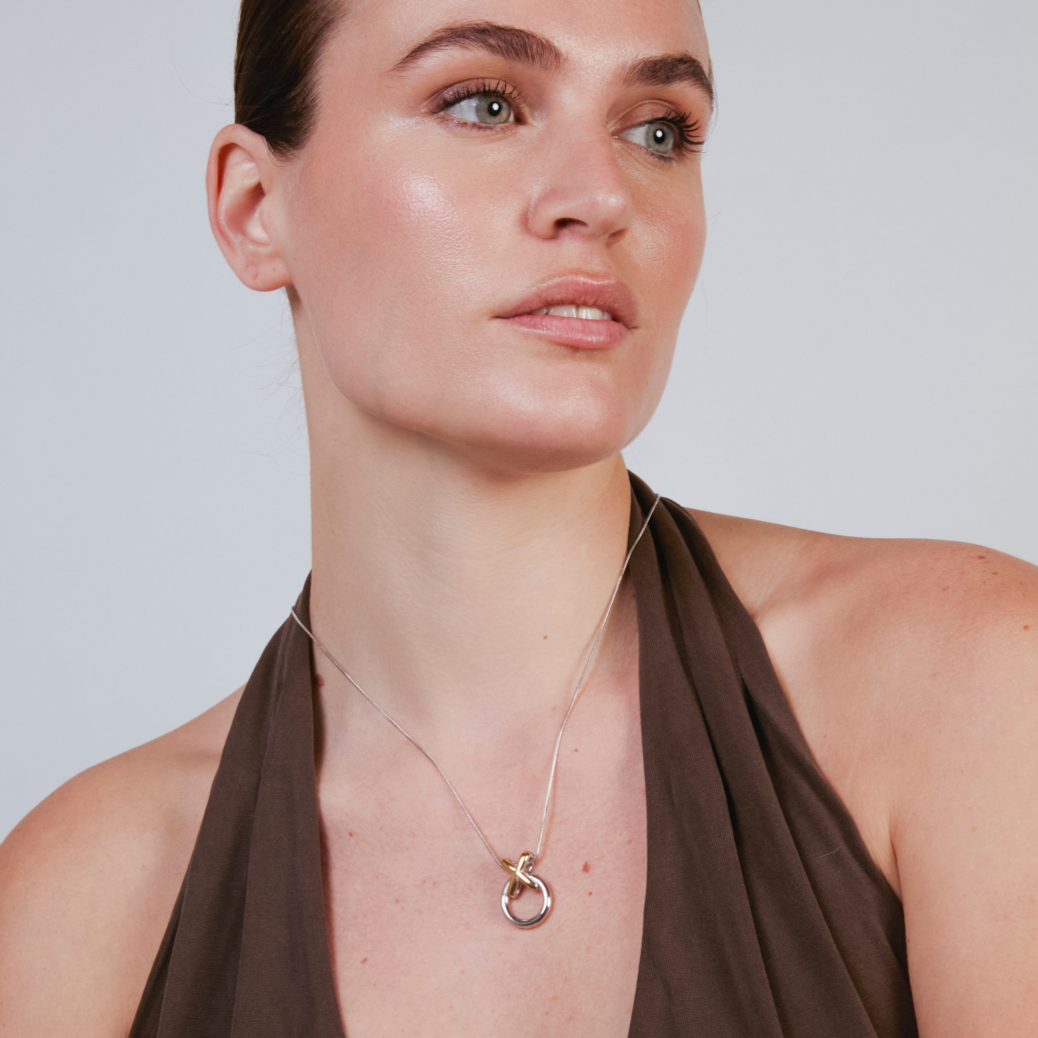 Collar Merilah acabado oro 18k y plata