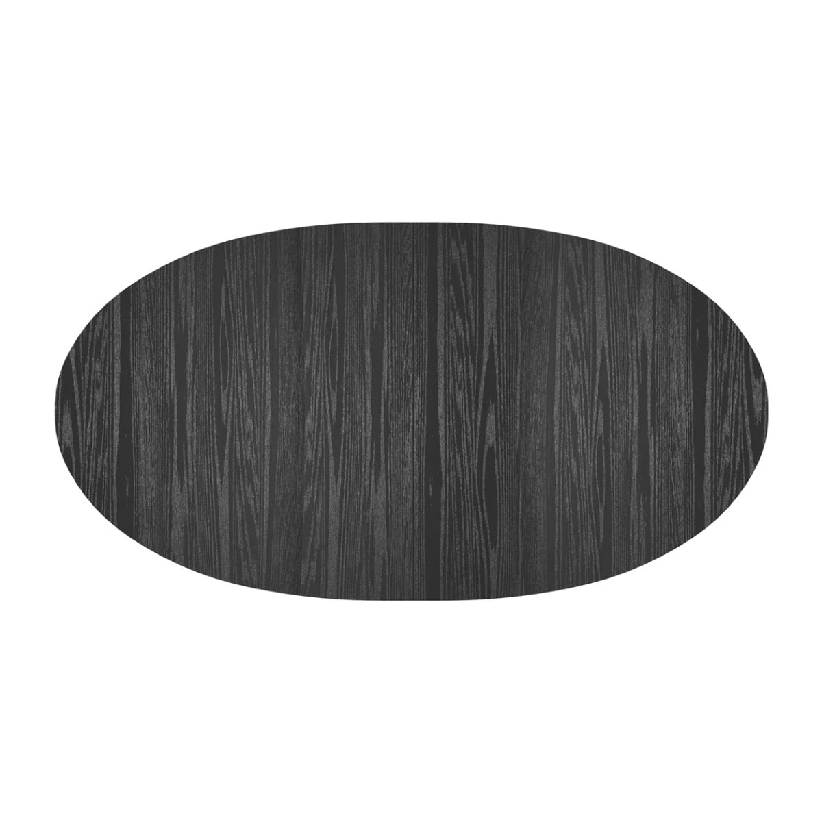 Table ovale 6/8 personnes extensible en bois noir 170/200 cm - Eddy