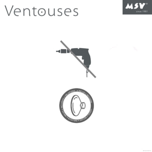 Etagère d'angle de douche à  ventouses Blanc MSV