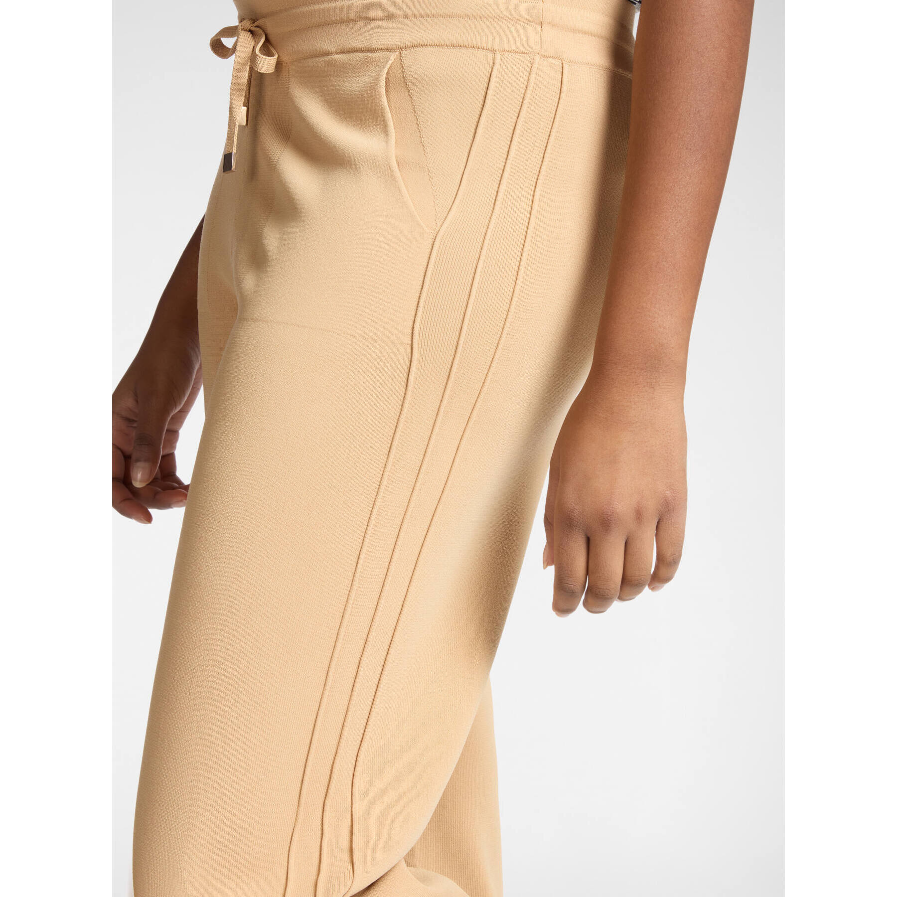Elena Mirò - Pantalones palazzo mezcla viscosa - Beige