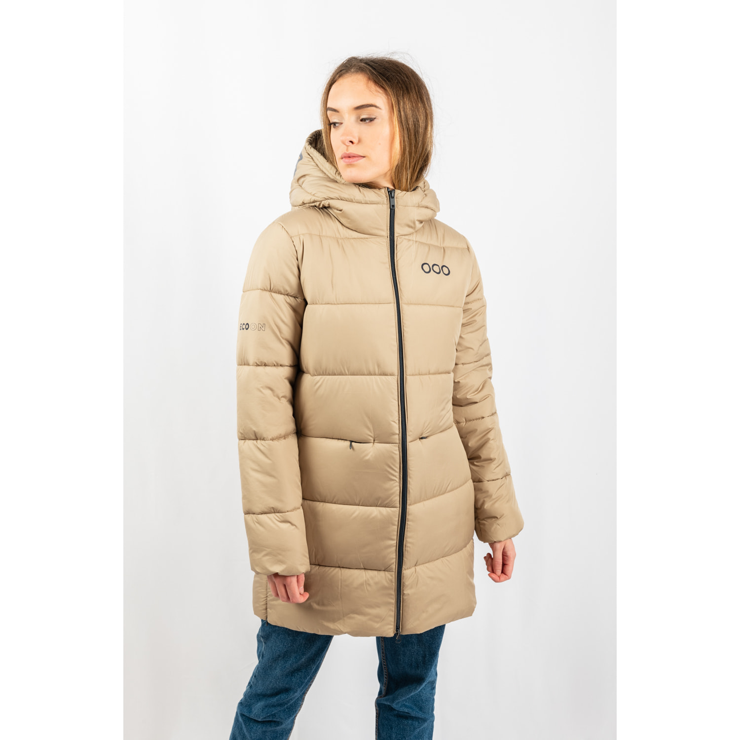 Chaqueta para mujer ECOON Paris Long Jacket - Beige