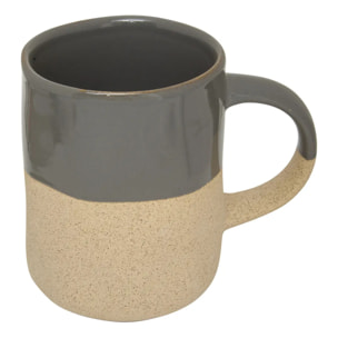 Mug Kate bleu gris et beige 34cl