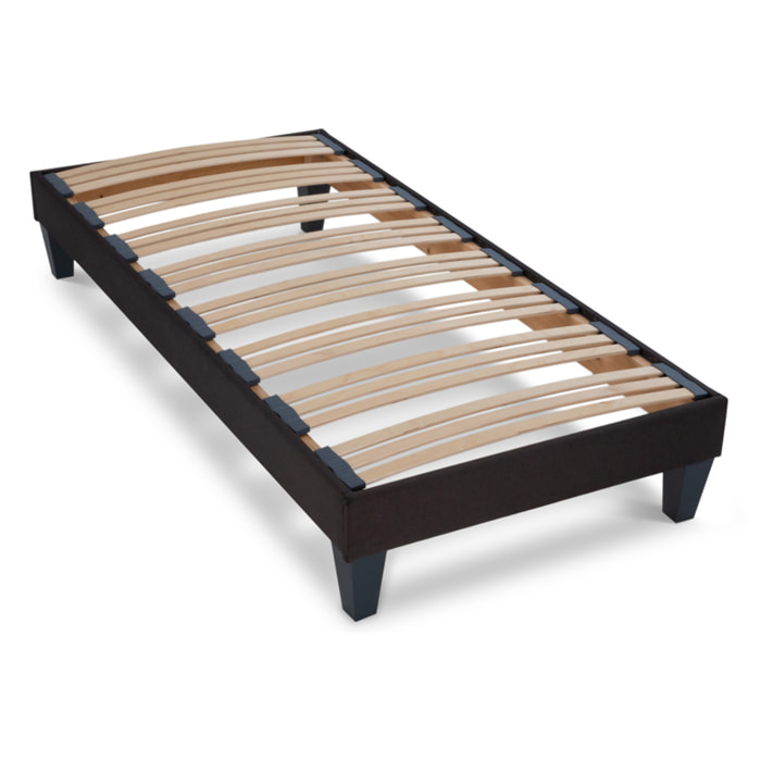 Ensemble Matelas Olympe & Sommier Kit15, 21 cm, Mémoire de Forme, Technologie Tri-Lattes, Soutien Ferme, Déhoussable