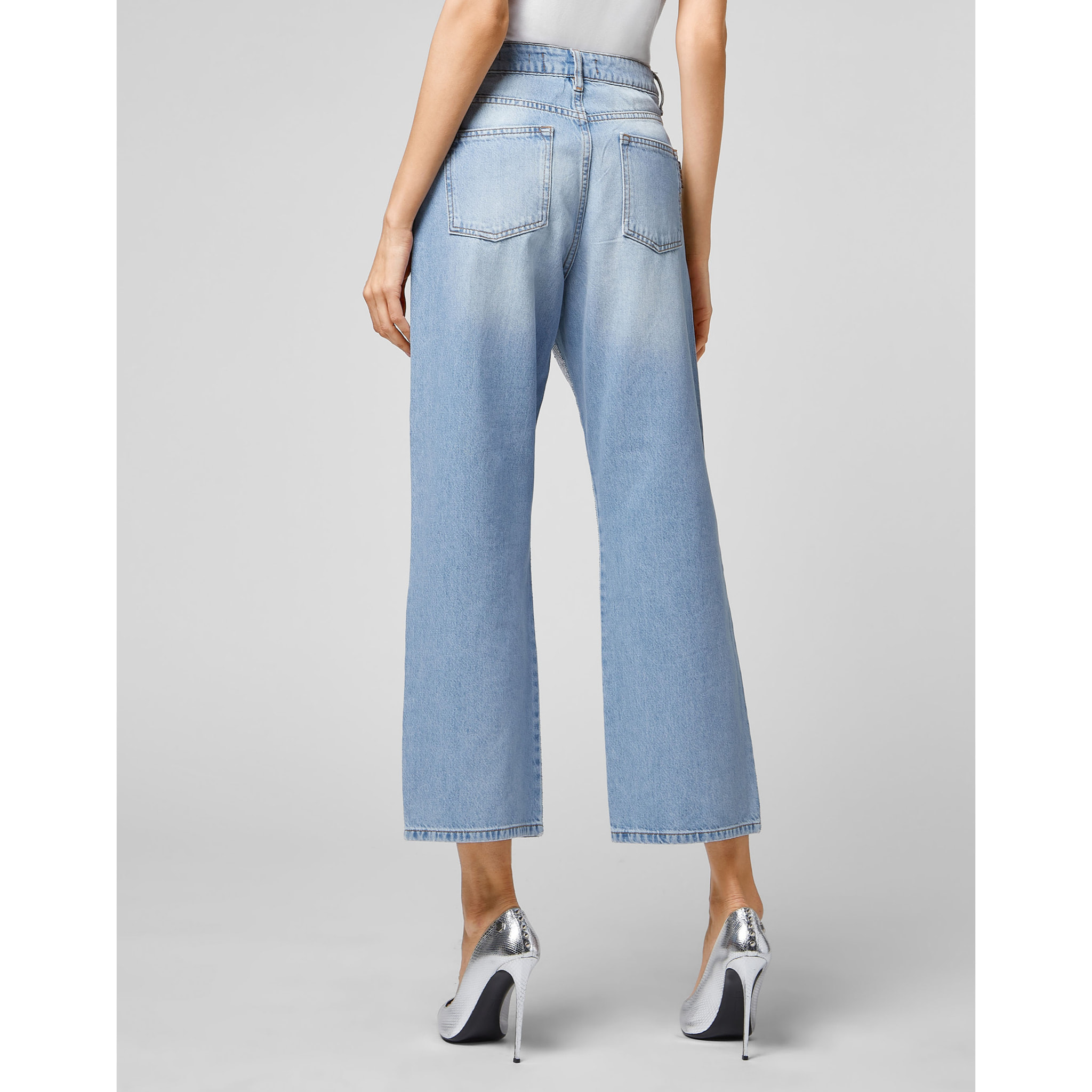 PHILIPP PLEIN Vaqueros de tiro alto