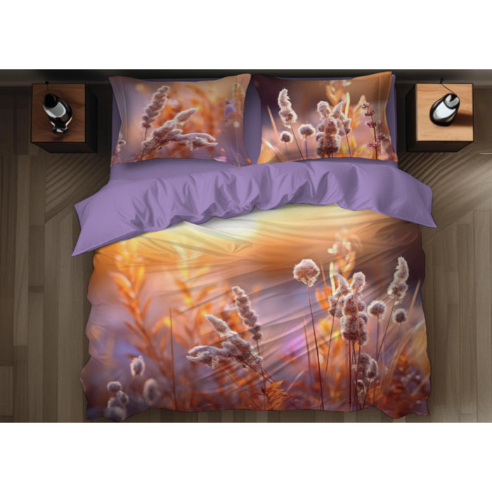 Copripiumino Stampa Digitale Disegno Spiga Misura Letto Matrimoniale