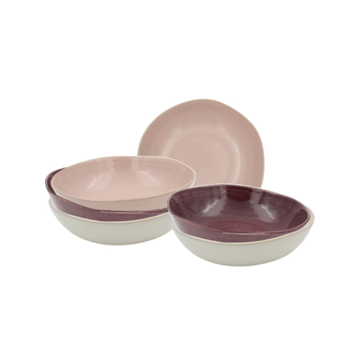 Lot de 6 assiettes creuses, TERRA