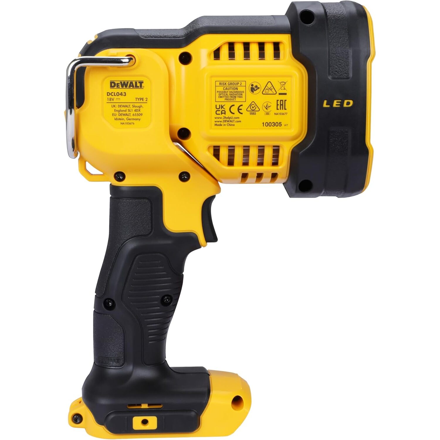 Lampe LED XR 18V - 1000 lumens - Sans batterie ni chargeur - DEWALT - DCL043-XJ
