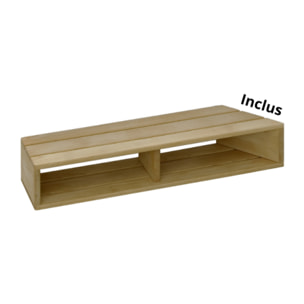 Pack baignoire bain douche 150 x 80 Neo version droite + pare bain noir mat